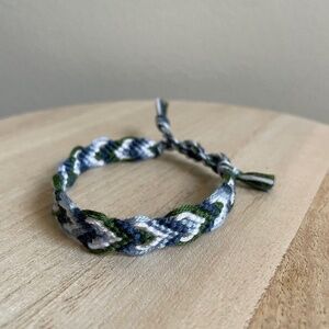 10/$25 Deep Gray Blue Woven Bracelet